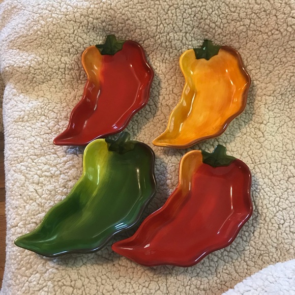 Clay Art Other - Set of 4 Pepper Serving Dishes